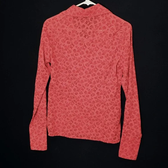 Rockies Red Floral Button-down Shirt size S - Picture 9 of 9